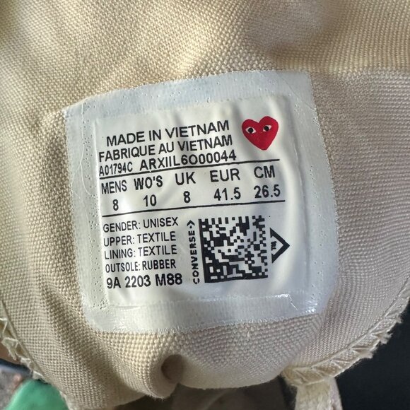 Converse Cream and Red High-Top Sneakers - Picture 9 of 11